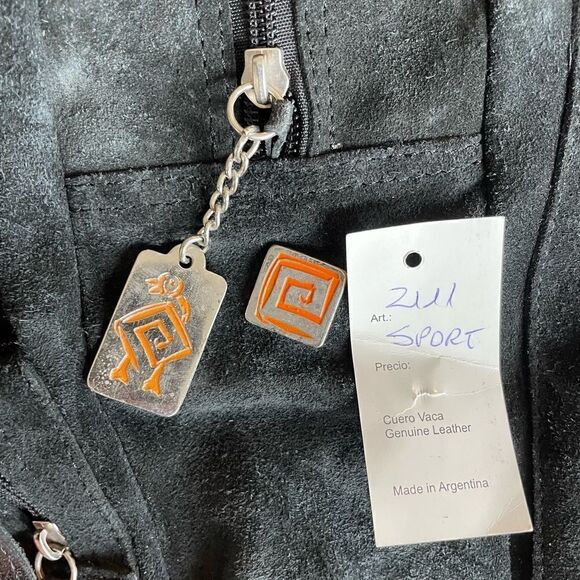 NWT Prago Black Leather Crossbody Bag - Picture 7 of 7